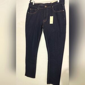 American Rag Men's Blue Denim Jeans 36x32 Slim Straight Fit Stretch Mid Rise NWT